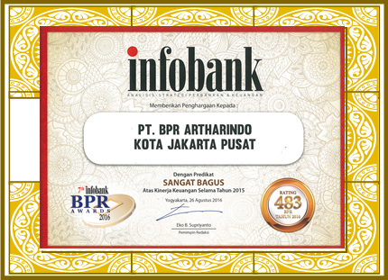 Predikat Sangat Bagus dari Infobank pada tahun 2015