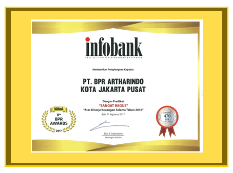 Predikat Sangat Bagus dari Infobank pada tahun 2016